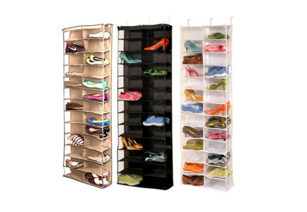 Over the Door Hanging Shoe Storage - Three Colours Available with Free Delivery