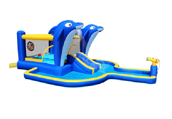 Inflatable Water Park with Cannon Target Dart