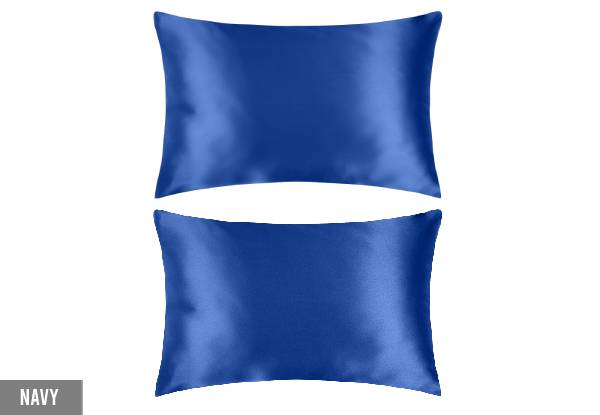 Twin Pack Casa Decor Luxury Satin Pillowcase - Five Colours Available