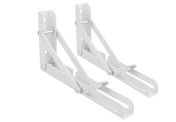 Two-Pack 25cm Wall Folding Bracket - Two Colours Available