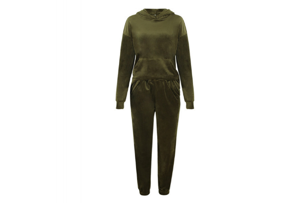 Hooded Athleisure Velvet Suit - Available in Four Colours & Five Sizes