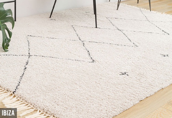 Moroccan Shaggy Rug Range - Four Designs Available