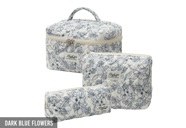 Three-Piece Women's Handheld Cosmetic Bag - Five Styles Available