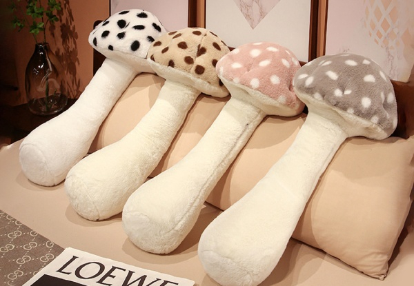 Mushroom Plush Body Pillow - Available in Five Colours & Two Sizes