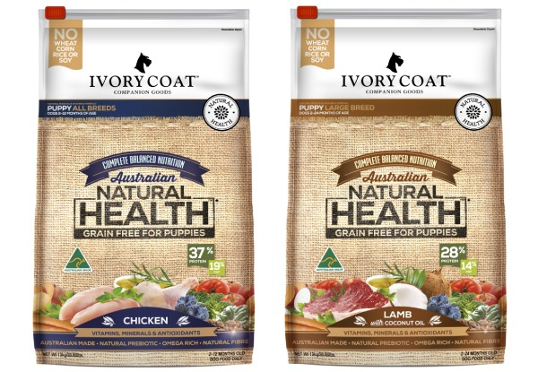 13kg Bag of Ivory Coat Dry Dog Puppy Food  Range - Two Flavours Available