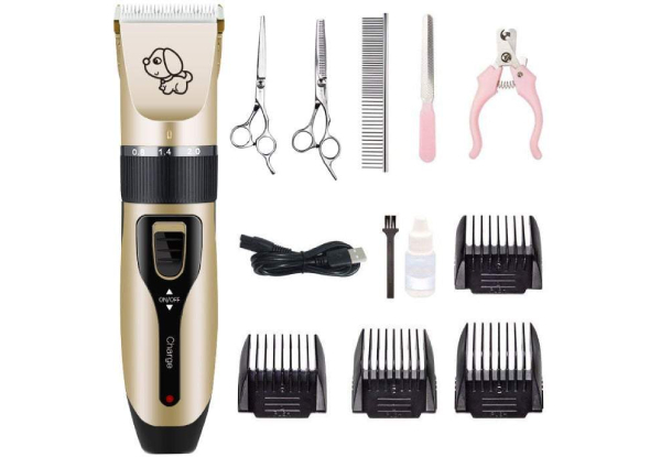 Electric Cordless Pet Hair Clippers Kit