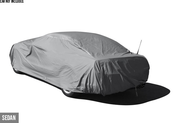 Outdoor UV Protection Full Car Cover with Side Zip - Five Sizes Available