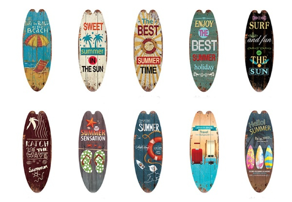 Beach Ocean Surfboard Miniboard Decor - 10 Styles Available