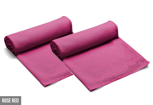 Two-Pack Cooling Gym Towels - Four Colours Available with Free Delivery