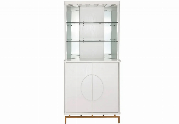 Wine Cabinet with Half-Moon Handles - Available in Two Colours