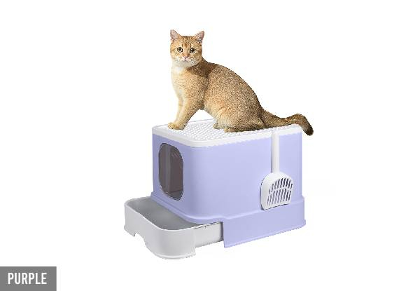 PaWz Fully Enclosed Cat Litter Box - Four Colours Available