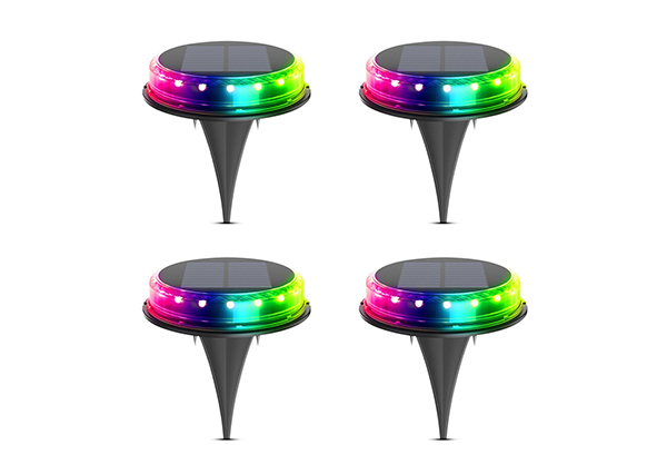 Solar LED Ground Stake Lawn Lights - Two Colours Available & Options for Two-Pack or Four-Pack