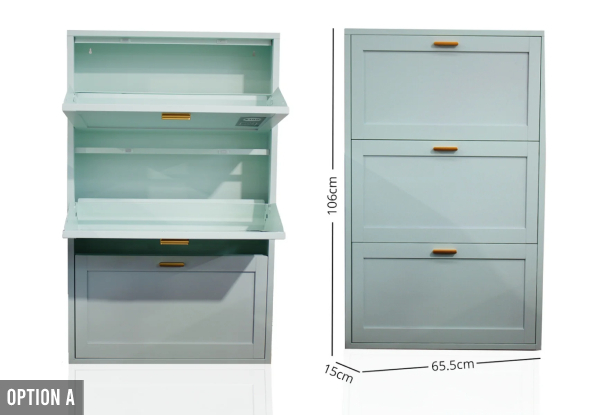 Lonna Steel Shoe Cabinet Range - Five Options Available