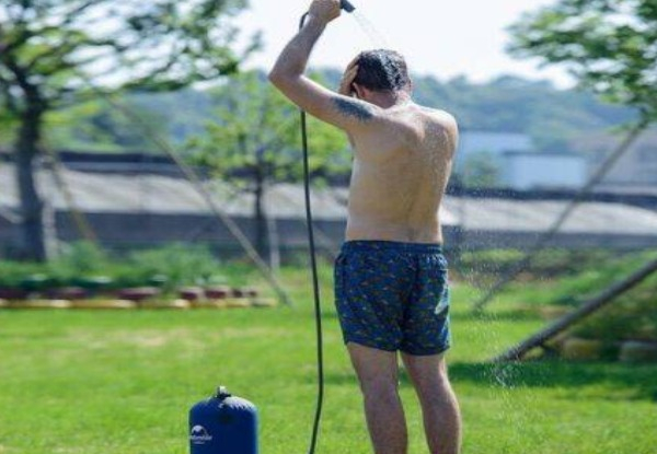 Portable Camping Shower with Foot Pump