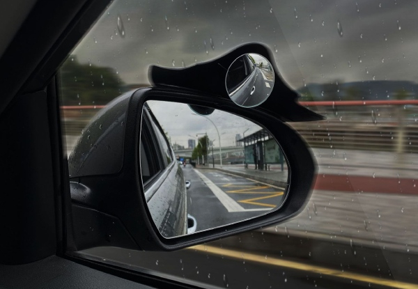 Pair of Car Rain Eyebrow Round Mirror - Option for Two Pairs
