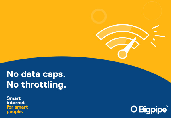 First Month Free, No Standard Connection Fee, Access to the Bigpipe App on a Leave-Anytime Plan OR First Month Free, No Standard Connection Fee, Access to the Bigpipe App & a Modem on a 12-Month Plan