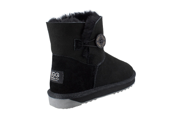 Ugg Australian-Made Water-Resistant Button Mini Boots - Available in Five Colours & Seven Sizes