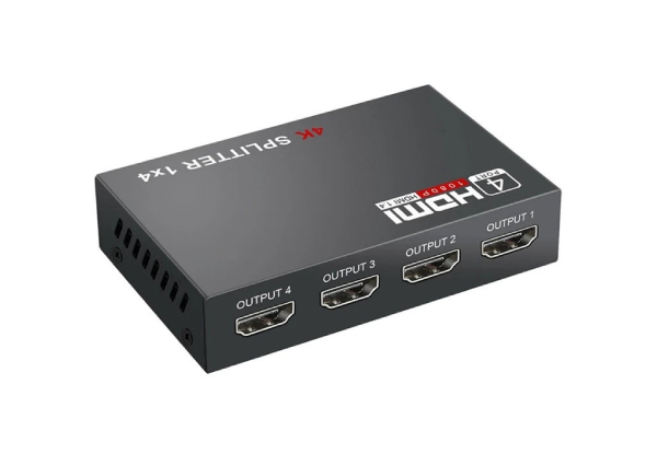One-in-Four Out HDMI Splitter Converter Amplifier 4K 1080P Dual Display