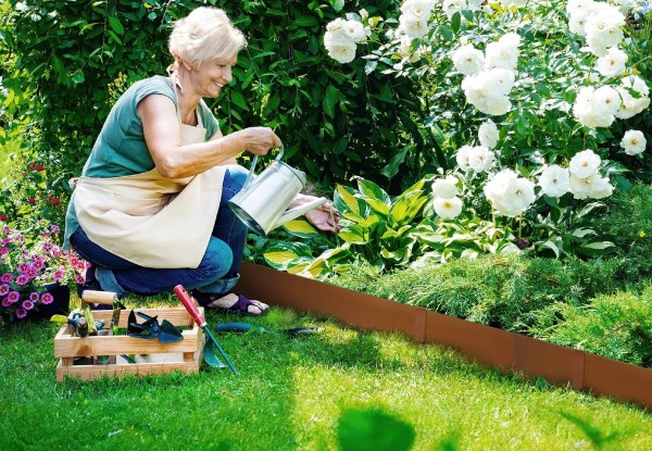 Six-Piece CorTen Steel Garden Edging Set