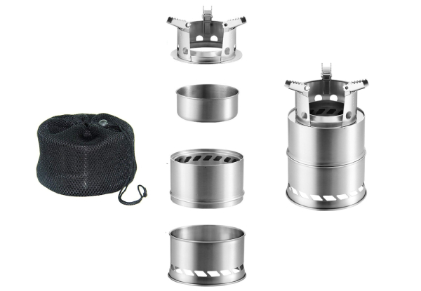 Camping Wood-Burning Stove Set - Three Colours Available with Free Delivery