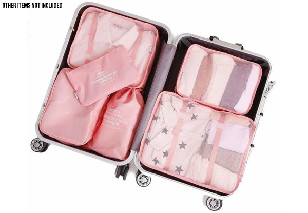 Six-Pack of Premium Quality Water-Resistant Luggage Organisers -  Four Colours Available