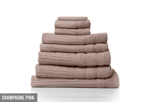 Eight-Piece Royal Comfort Eden Egyptian Cotton 600GSM Towel Pack - Seven Colours Available