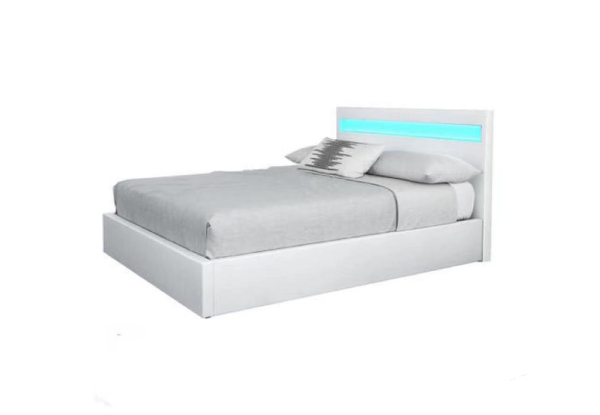 Artiss Cole Bed Frame with LED Lights & Storage - Two Sizes Available