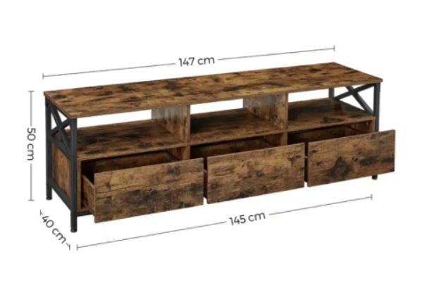 Vasagle TV Cabinet Stand with Three Drawers