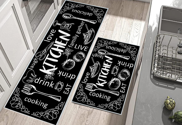 Two-Piece Kitchen Mat Set - Two Styles Available