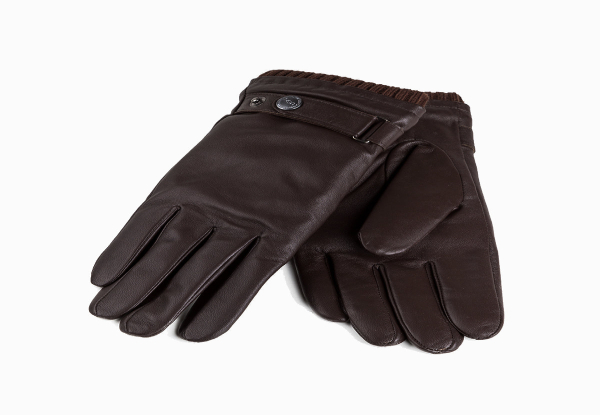 OZWEAR UGG Mens Silver Stud Tab Gloves - Two Colours & Four Sizes Available