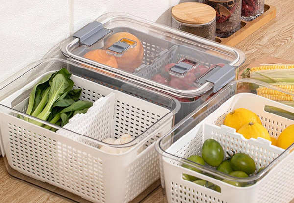 Kitchen Drain Basket with Lid - Available in Three Colours & Option for Two & Three-Pack