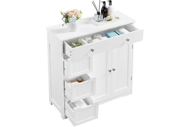 Free-Standing Bathroom Cabinet with Drawers