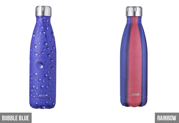 Avanti Stainless Steel Vacuum Twin Wall Insulated Bottle 500ml - 11 Styles Available