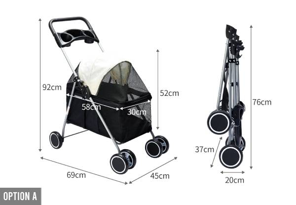 PaWz Pet Stroller Pram Range - Six Options Available