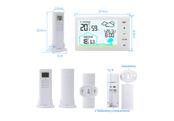 Digital Wireless Thermometer Hygrometer with LCD