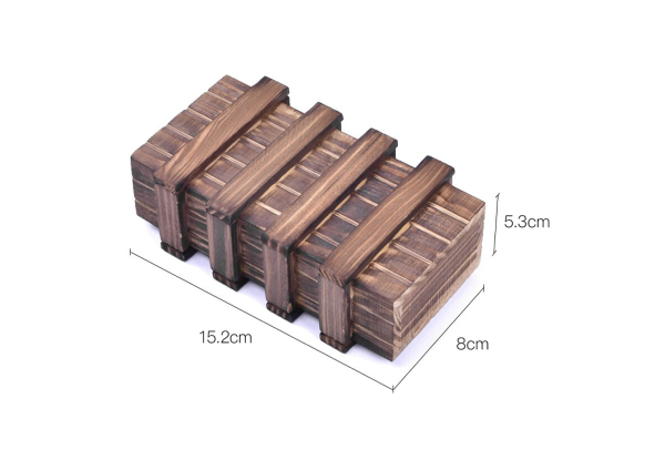 Wooden Puzzle Hidden Compartment Box