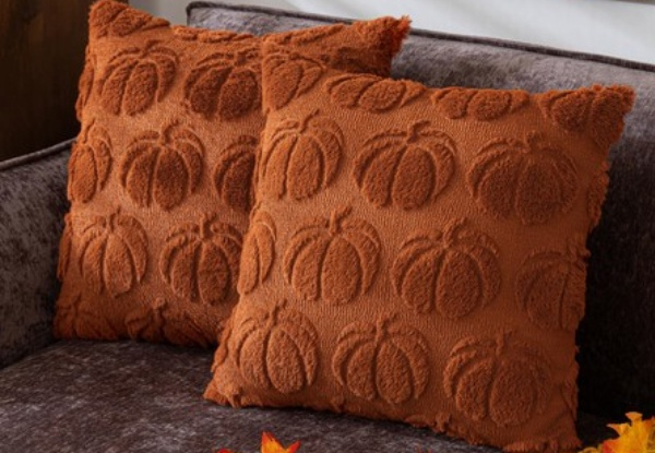 Two-Piece 45cm Pumpkin Accent Throw Pillow Covers