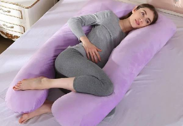U-Shaped Full Length Body Support Pregnancy Pillow