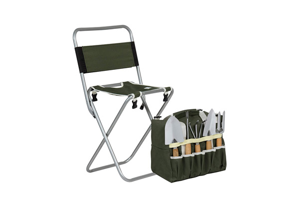 Garden Tool Set with Chair