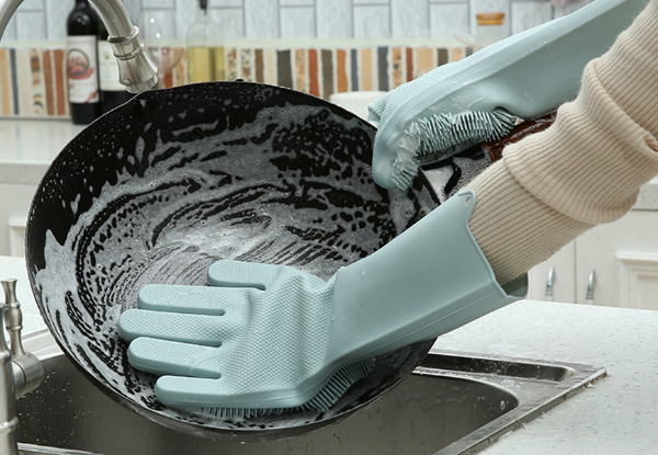 Silicone Scrubbing Gloves - Option for Two Pairs Available with Free Delivery