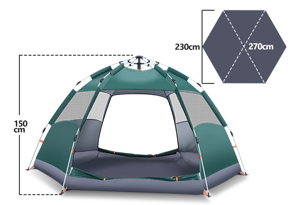 Five-Person Instant Pop-Up Camping Tent - Two Styles Available