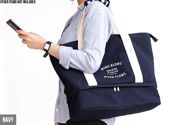 Canvas Gym Bag with Shoe Compartment - Four Colours Available with Free Delivery