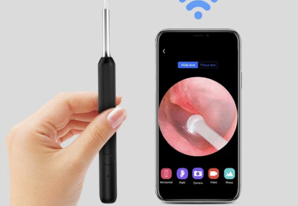 Seven-Pack Wireless Smart Visual Ear Cleaner Compatible with iPhone, Android & iPad - Two Colours Available