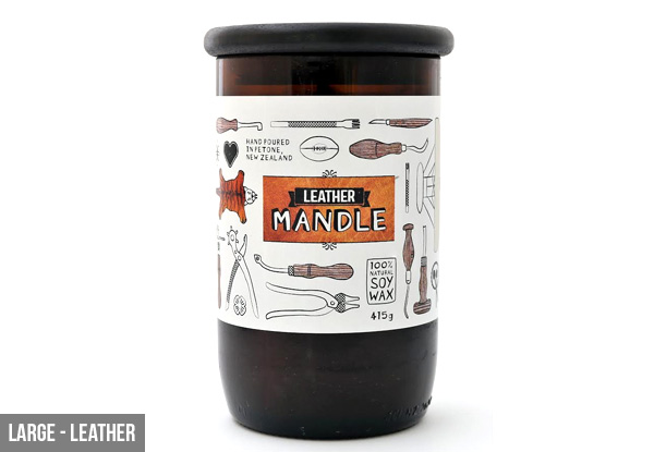 Mandle's - The Man Candle Range - Two Sizes & Four Scents, or Kit of Three Available