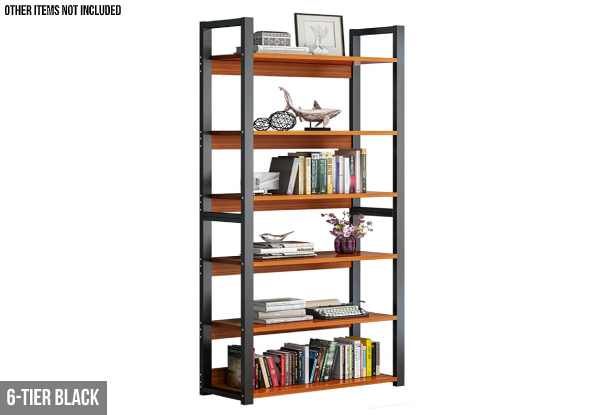 Simplistic Five-Tier Storage Shelf - Two Colours Available & Option for Six Tiers