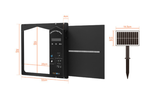 Petscene Solar Automatic Chicken Coop Door with Three Control Modes