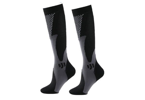 Four-Pair Sports Compression Socks - Two Sizes Available