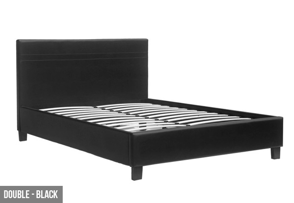 Slat Bed with Headboard - Three Sizes & Two Colours Available