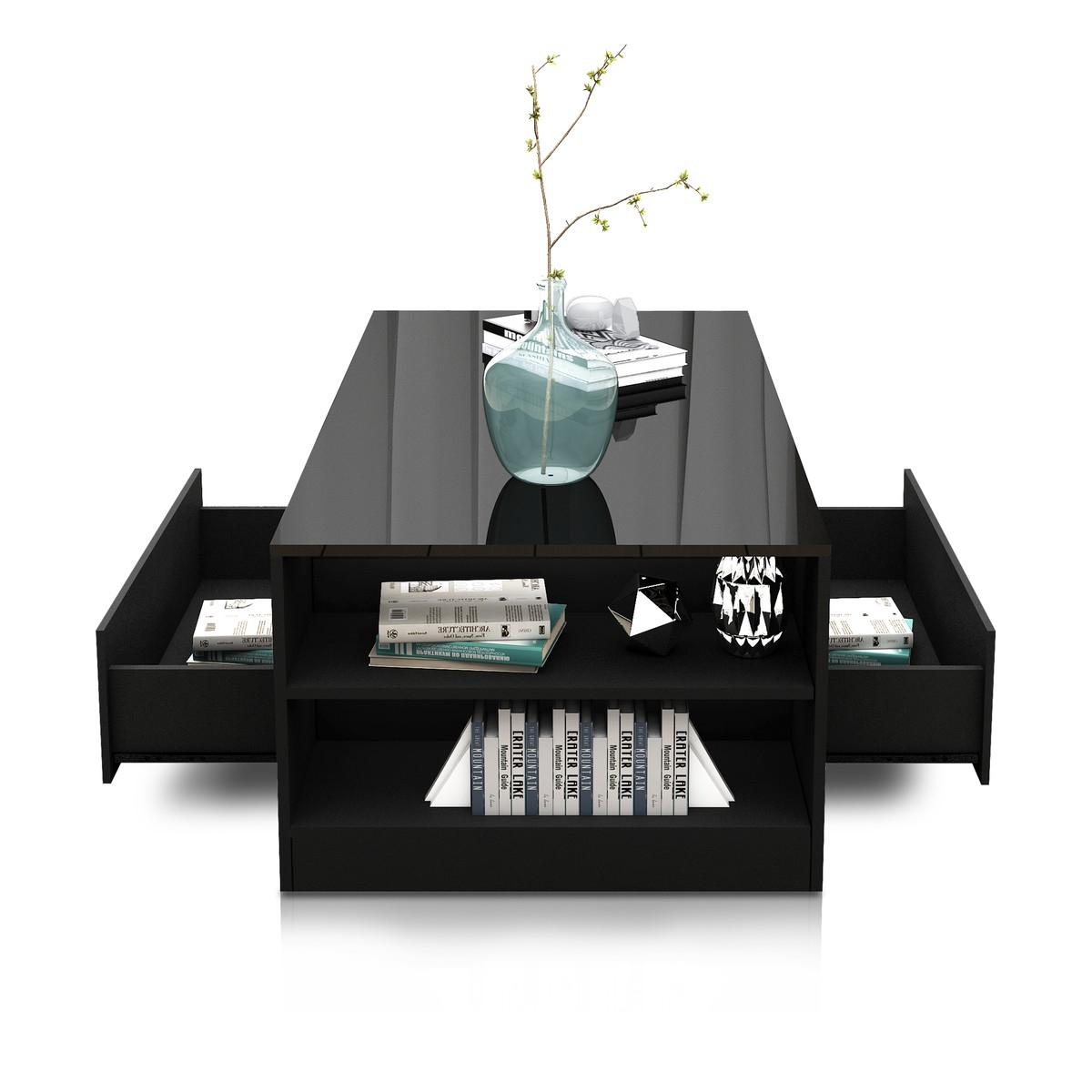 High Gloss Two Drawer Coffee Table