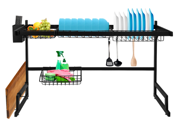 Toque Over Sink Dish Drying Rack Organiser